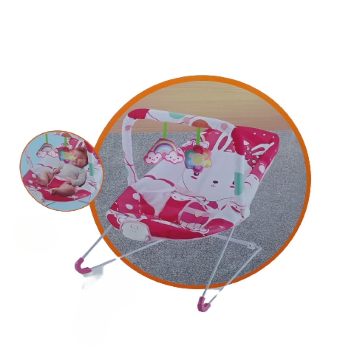 GENERICO - Silla Mecedora Rosada