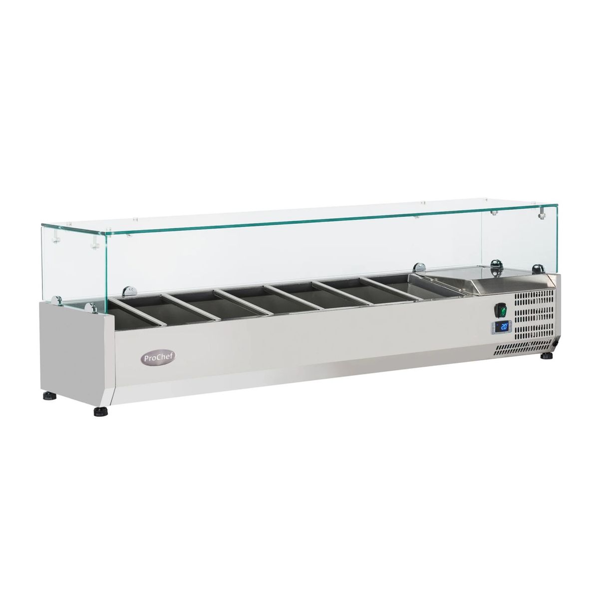 PROCHEF - Vitrina Refrigerada Sobremesa 150 cm. Acero Inox