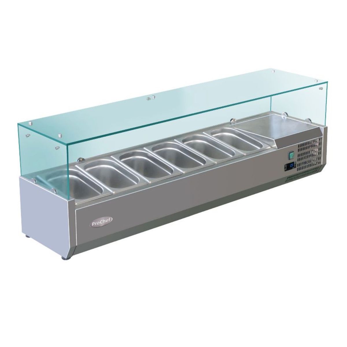 PROCHEF - Vitrina Refrigerada Sobremesa 150 cm. Acero Inox