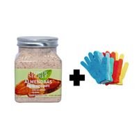 Exfoliante Corporal Y Facial 500 Grs Almendras + Guante exfoliante.