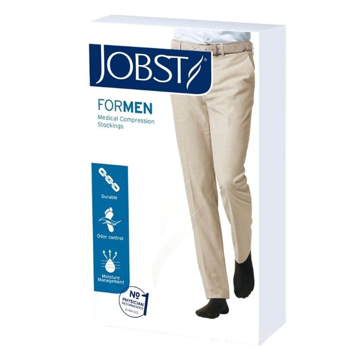 GENERICO - Calcetín forMen Muslo 15-20 mmhg Negro Talla S Jobst