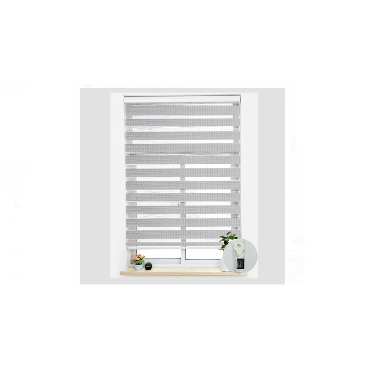 GENERICO - Cortinas Roller Dúo Tejido Gris 180x200cm