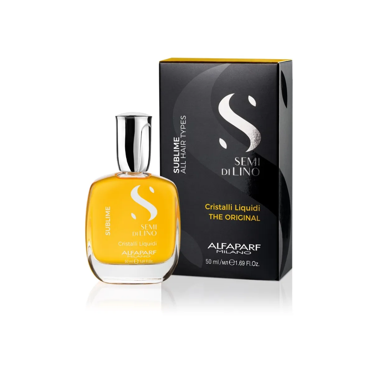 ALFAPARF MILANO - ÓLEO CRISTAL LÍQUIDO BRILLO Y TERMOPROTECTOR ALFAPARF 50 ML.