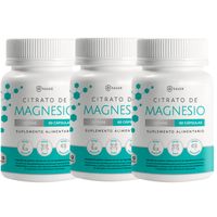 Pack 3 Citrato de magnesio/ 180 capsulas/ 600 mg.