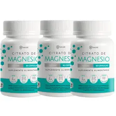 PALIKOS FITNESS - Pack 3 Citrato de magnesio/ 180 capsulas/ 600 mg.