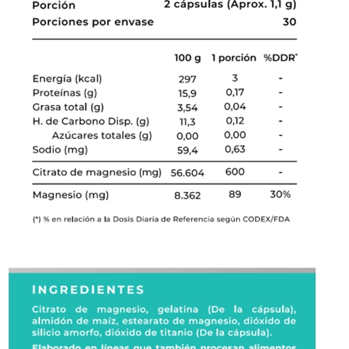 PALIKOS FITNESS - Pack 3 Citrato de magnesio/ 180 capsulas/ 600 mg.