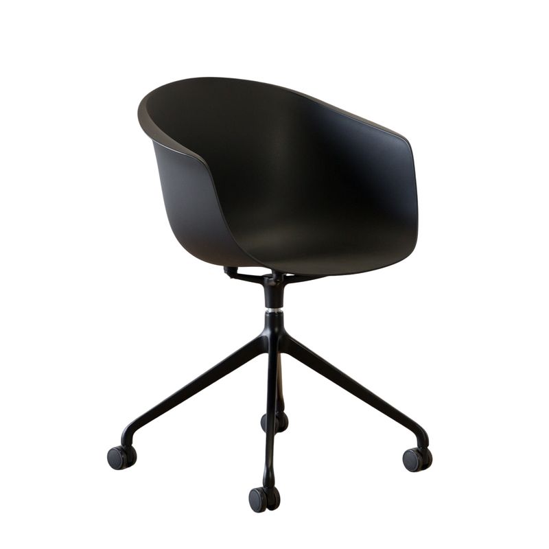 AMOBLE - Silla Miko Negra Ruedas Amoblé