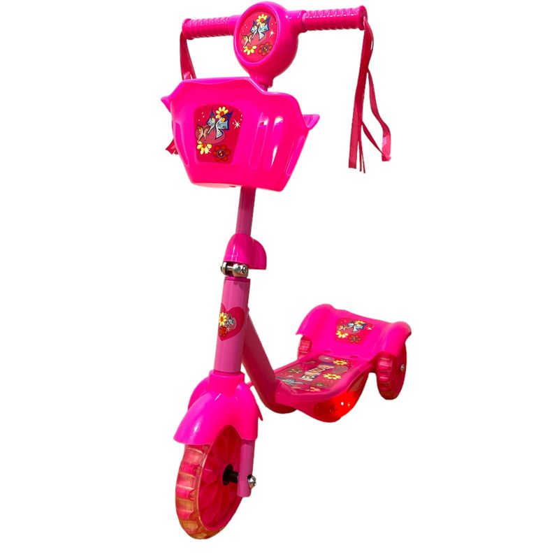 GENERICO - SCOOTER MUSICAL CON LUCES ROSADO