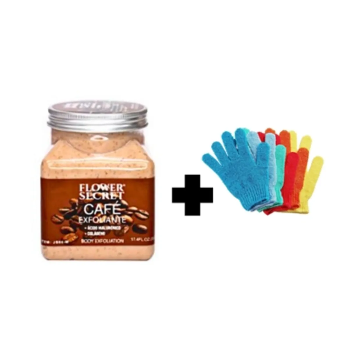 GENERICO - Exfoliante Corporal Y Facial 500 Grs Café + Guante exfoliante.