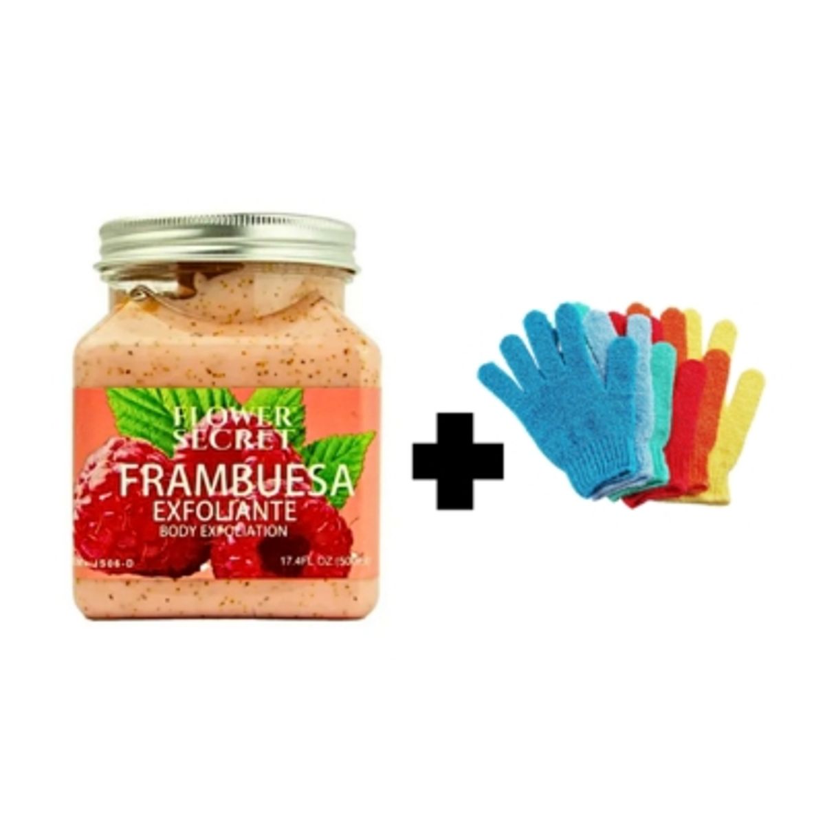 GENERICO - Exfoliante Corporal Y Facial 500 Grs Fambruesa + Guante exfoliante.