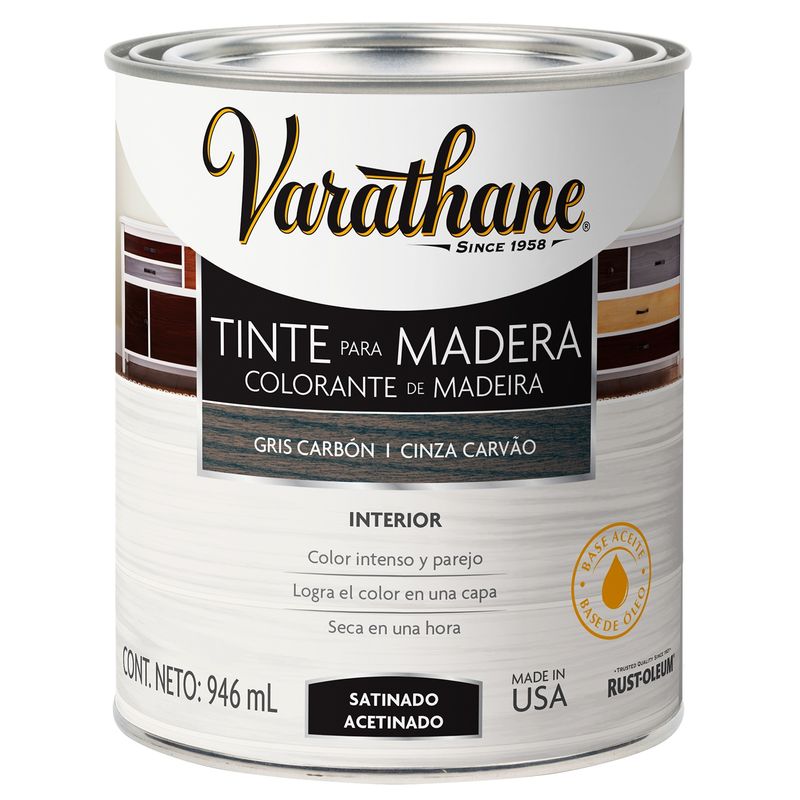 RUST OLEUM - Tinte para Madera Gris Carbón