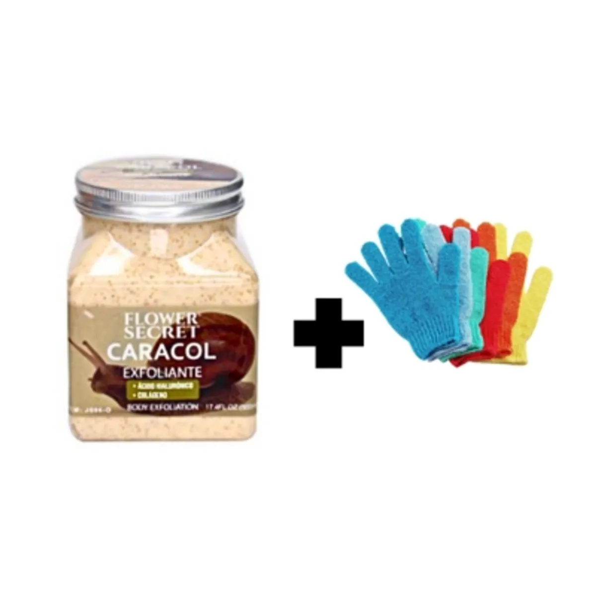 GENERICO - Exfoliante Corporal Y Facial 500 Grs Caracol + Guante exfoliante.