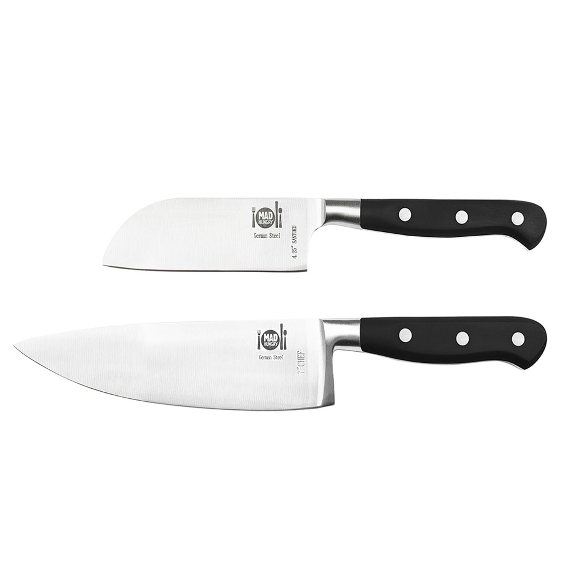 GENERICO - Set De Cuchillos Mad Hungry 2 Piezas Acero Alemán Negro