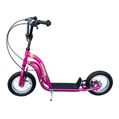 GENERICO - SCOOTER RUEDAS DE BICICLETA ARO 12 FUCSIA
