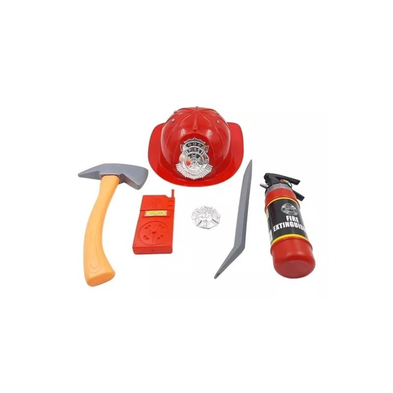GENERICO - Set Casco Herramientas De Bomberos Para Niños