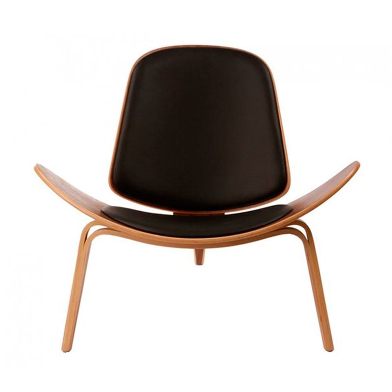 THE POPULAR DESIGN - SILLON SHELL MADERA NOGAL