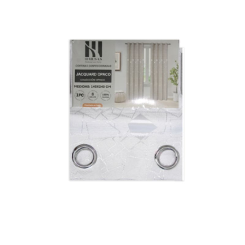 GENERICO - Cortina blackout blanca diseño 140x240