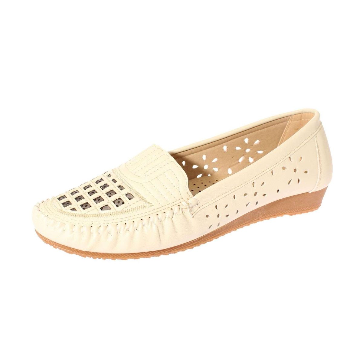 VIA FRANCA - Mocasín Para Mujer Color Beige