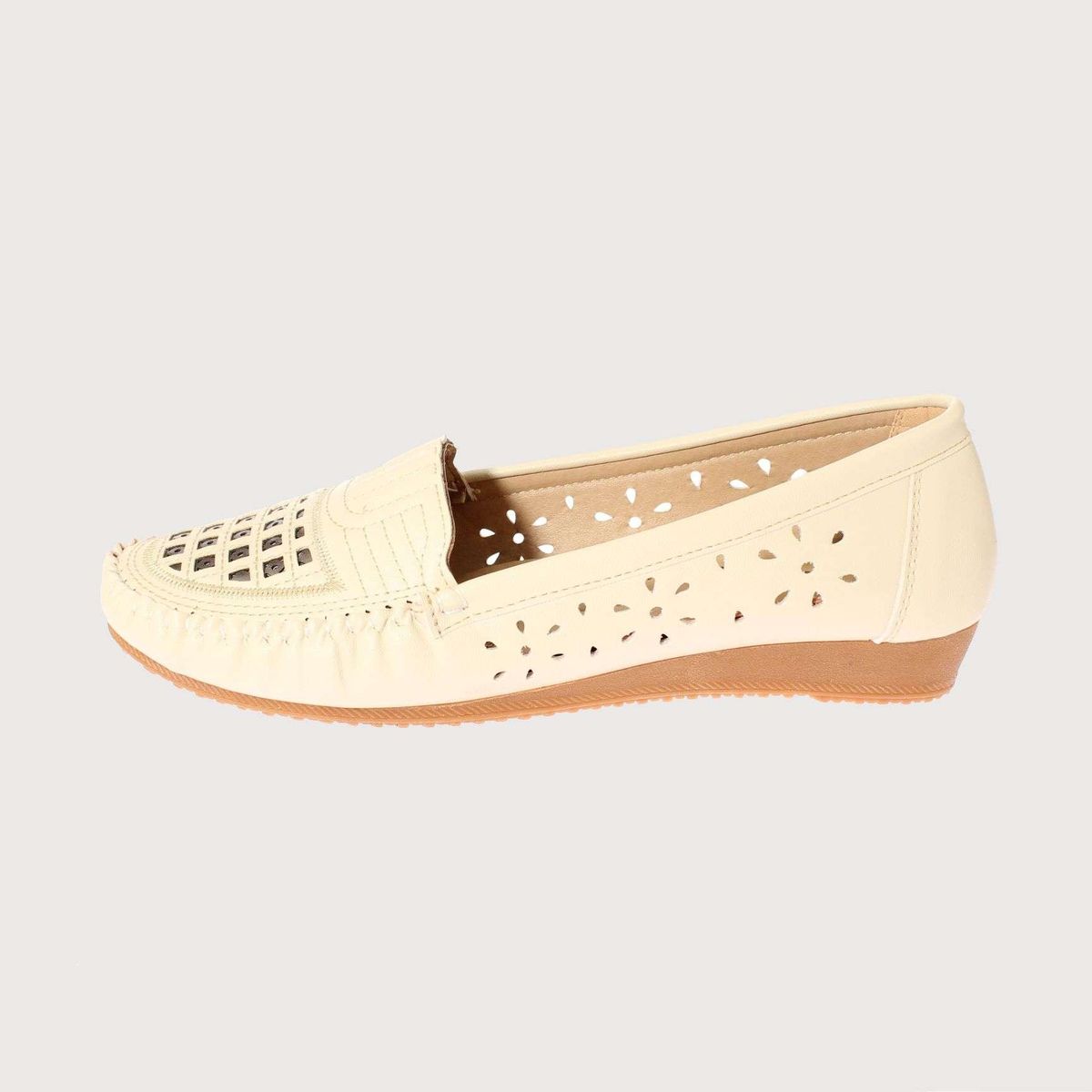 VIA FRANCA - Mocasín Para Mujer Color Beige