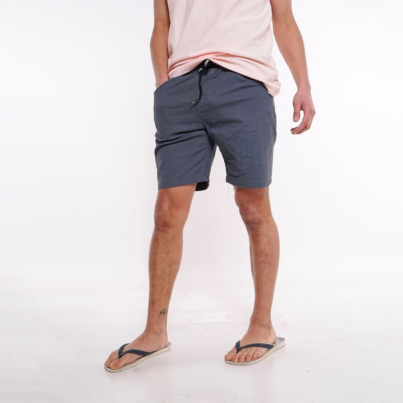 GANGSTER - Plus Short Canvas Liso Azul Gangster