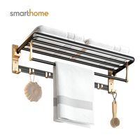 Toallero Plegable Acero Smarthome Dorado Negro