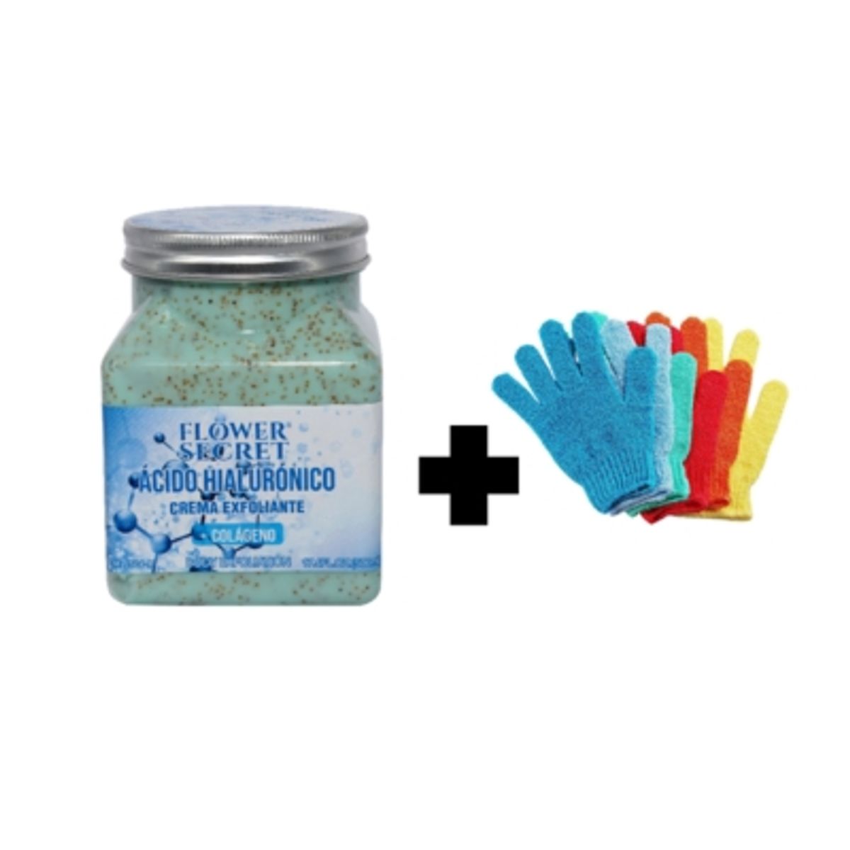 GENERICO - Exfoliante Corporal 500 Grs Acido Hialuronico + Guante exfoliante.