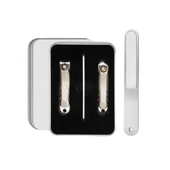 GENERICO - Set Manicure Pedicure Corta Uñas- Lima - 3 Pcs Con Cajita