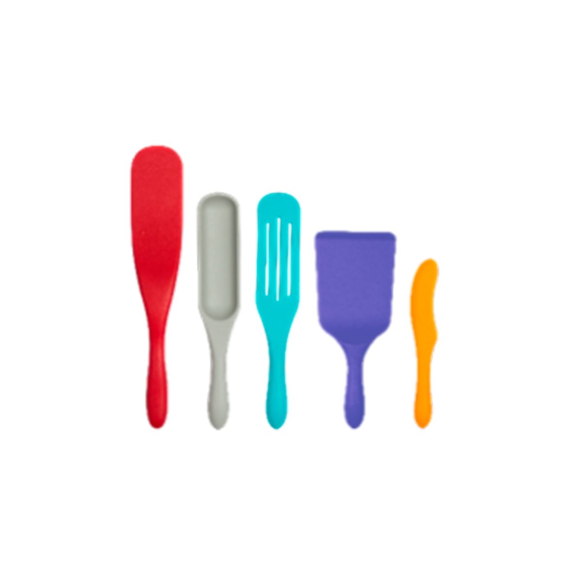 GENERICO - Set De 5 Utensilios De Silicona Mad Hungry Colores MHPKA51761 AS
