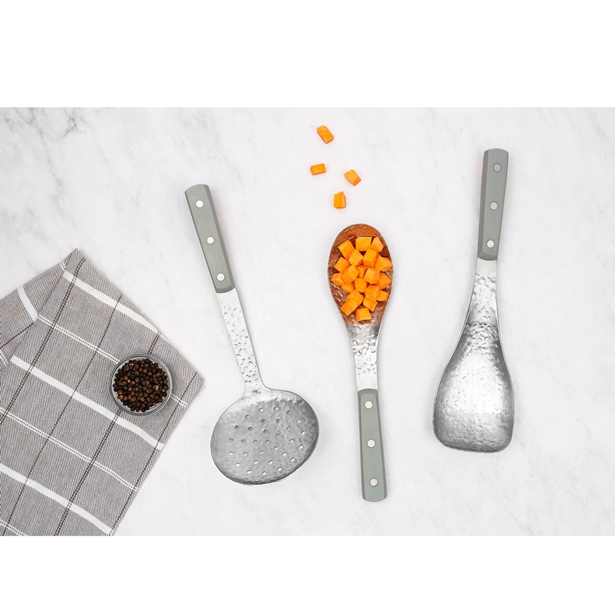 GENERICO - Set De Utensilios Mad Hungry Acero Inoxidable 3 Piezas