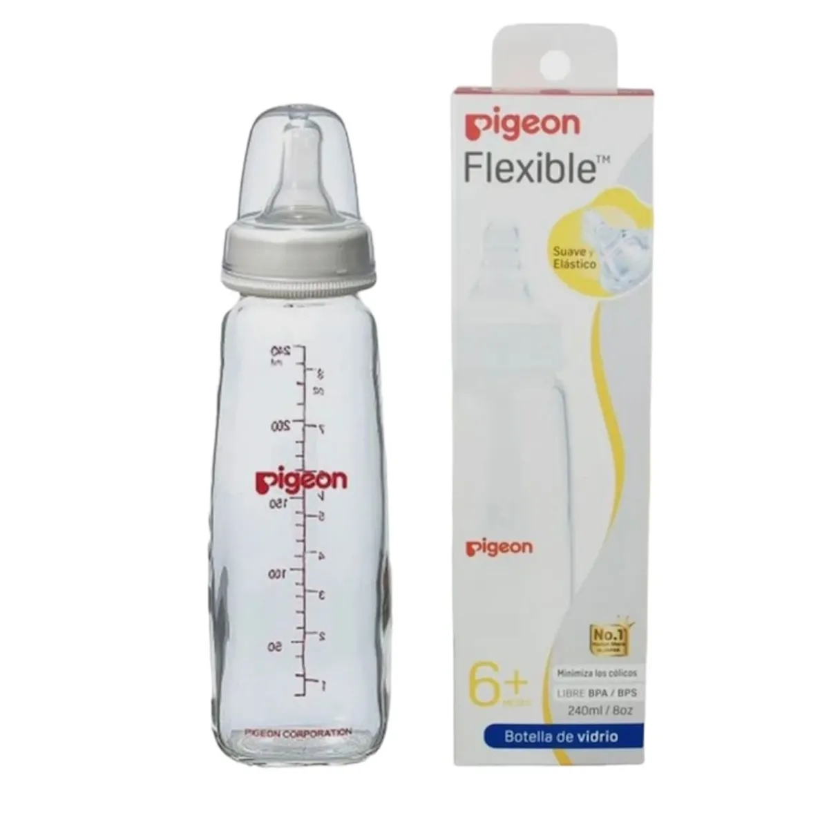 PIGEON - Mamadera de vidrio PIGEON 240ml