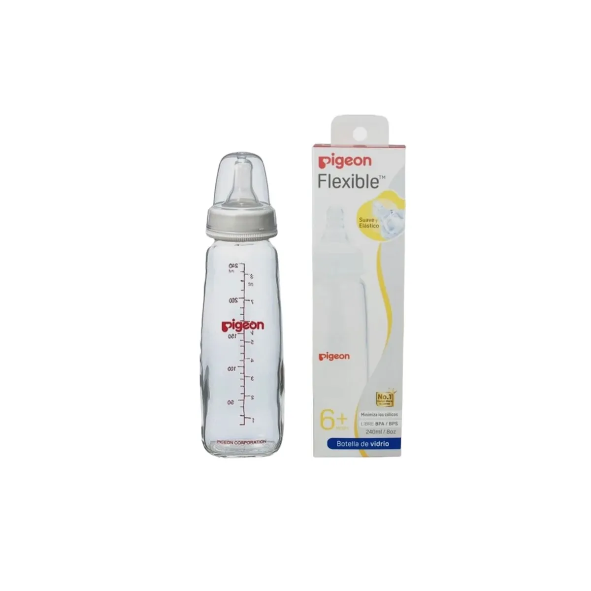 PIGEON - Mamadera de vidrio PIGEON 240ml
