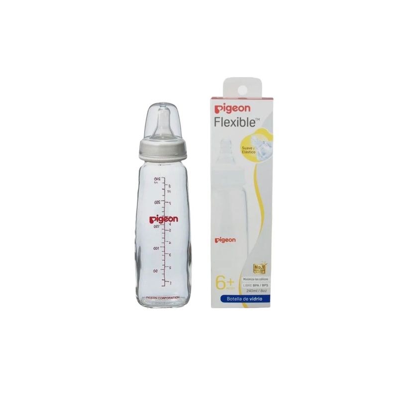 PIGEON - Mamadera de vidrio PIGEON 240ml
