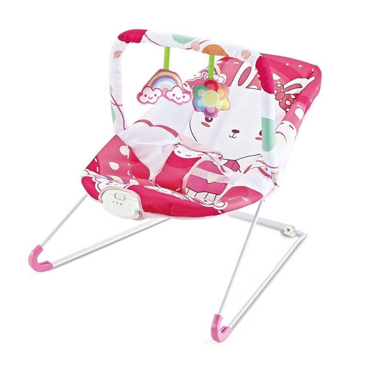 GENERICO - Silla Mesedora Rosada más 3 Mamaderas Anti Colic