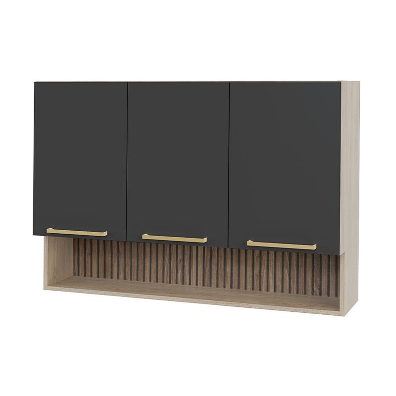 ARROW - Mueble mural con nicho 120x80x30 cm grafito