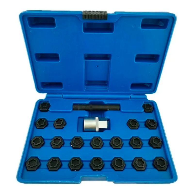 GENERICO - Kit Extraccion Tuerca Bloqueo Seguridad Antirrobo Bmw 22 Pcs