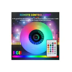 GENERICO - Lampara Led Rgb Con Parlante Bluetooth Control Remoto 48w