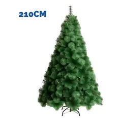 GENERICO - Arbol De Navidad Artificial 210cm Verde Soporte Metálico