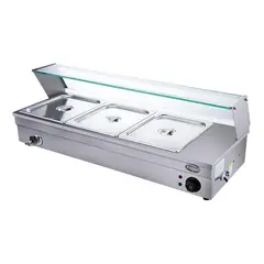PROCHEF - Vitrina de Calor Baño Maria Sobremesa 3 x GN 1/2.