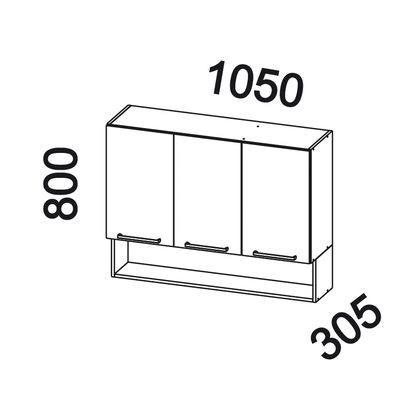 Imagen 2 del producto Mueble mural con nicho 105x80x30 cm grafito