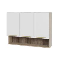 Mueble mural con nicho 105x80x30 cm blanco