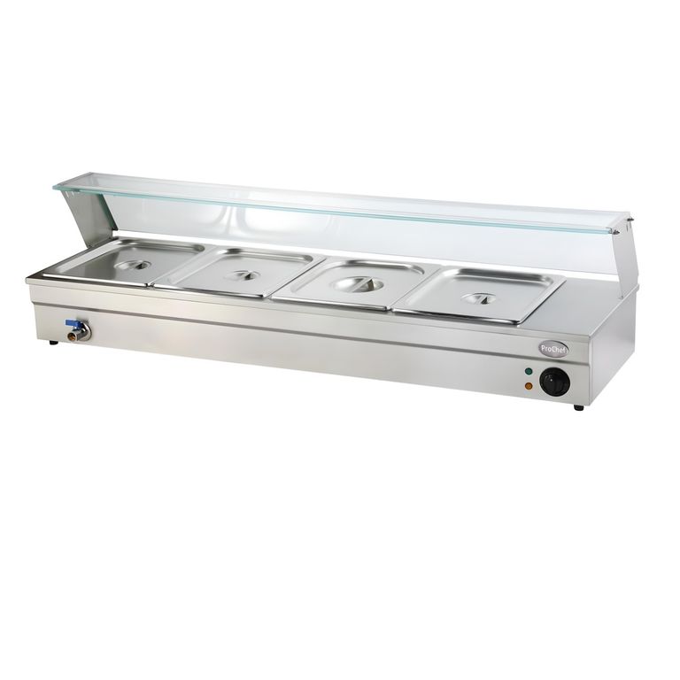 PROCHEF Vitrina de Calor Baño Maria Sobremesa 4 x GN 1/2