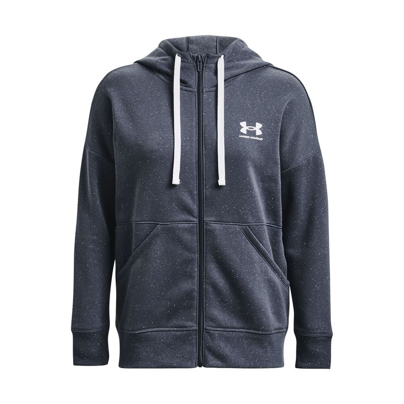 UNDER ARMOUR - Polerón Buzo Mujer Rival Fleece Fz Hood Gris UNDER ARMOUR