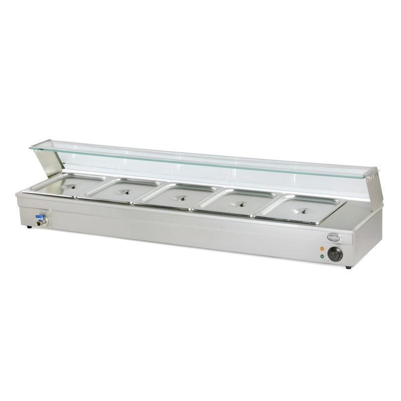 PROCHEF - Vitrina de Calor Baño Maria Sobremesa 5 x GN 1/2.