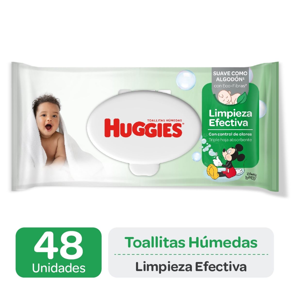 HUGGIES - Toallitas Húmedas Huggies Limpieza efectiva - 48 un