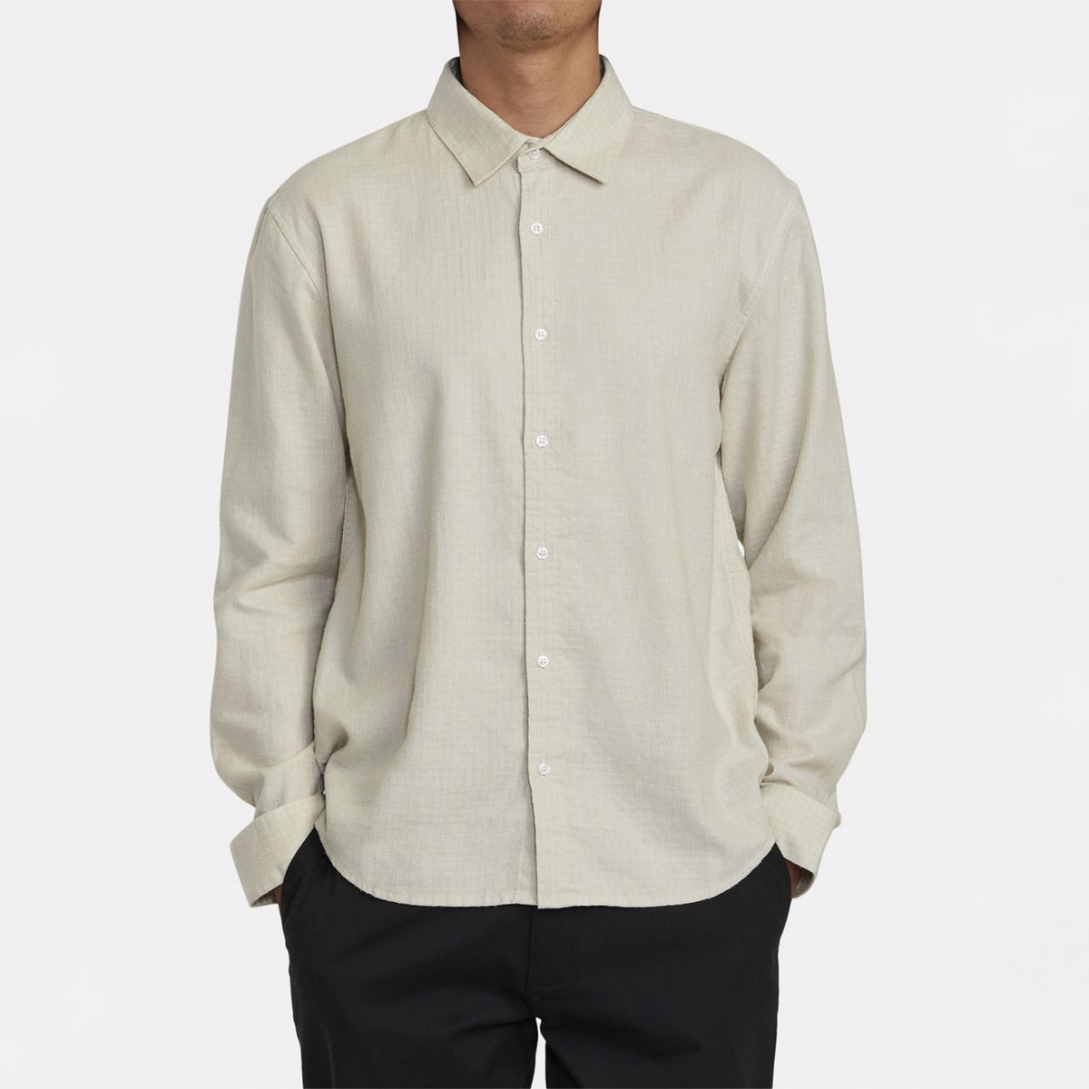RVCA - Camisa M/L Hombre Hi Grade M Wvtp Beige RVCA_.