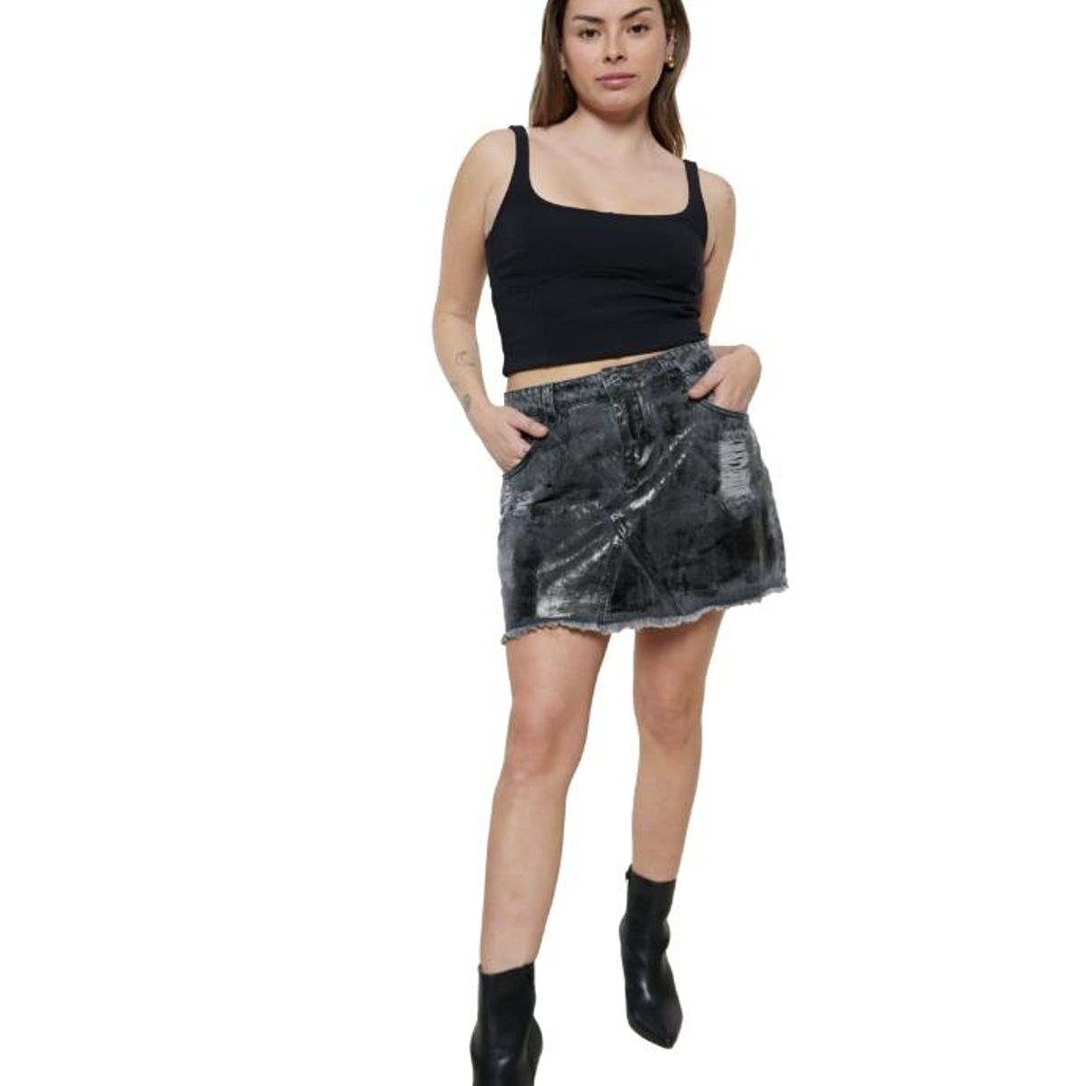 DIVINO JEANS - Falda Ganges II Negra Divino Jeans - Negro