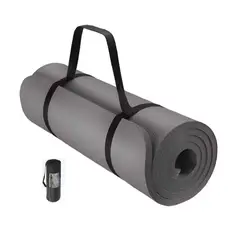 GENERICO - Mat 10 Mm Yoga Pilates Extra Grueso GRIS