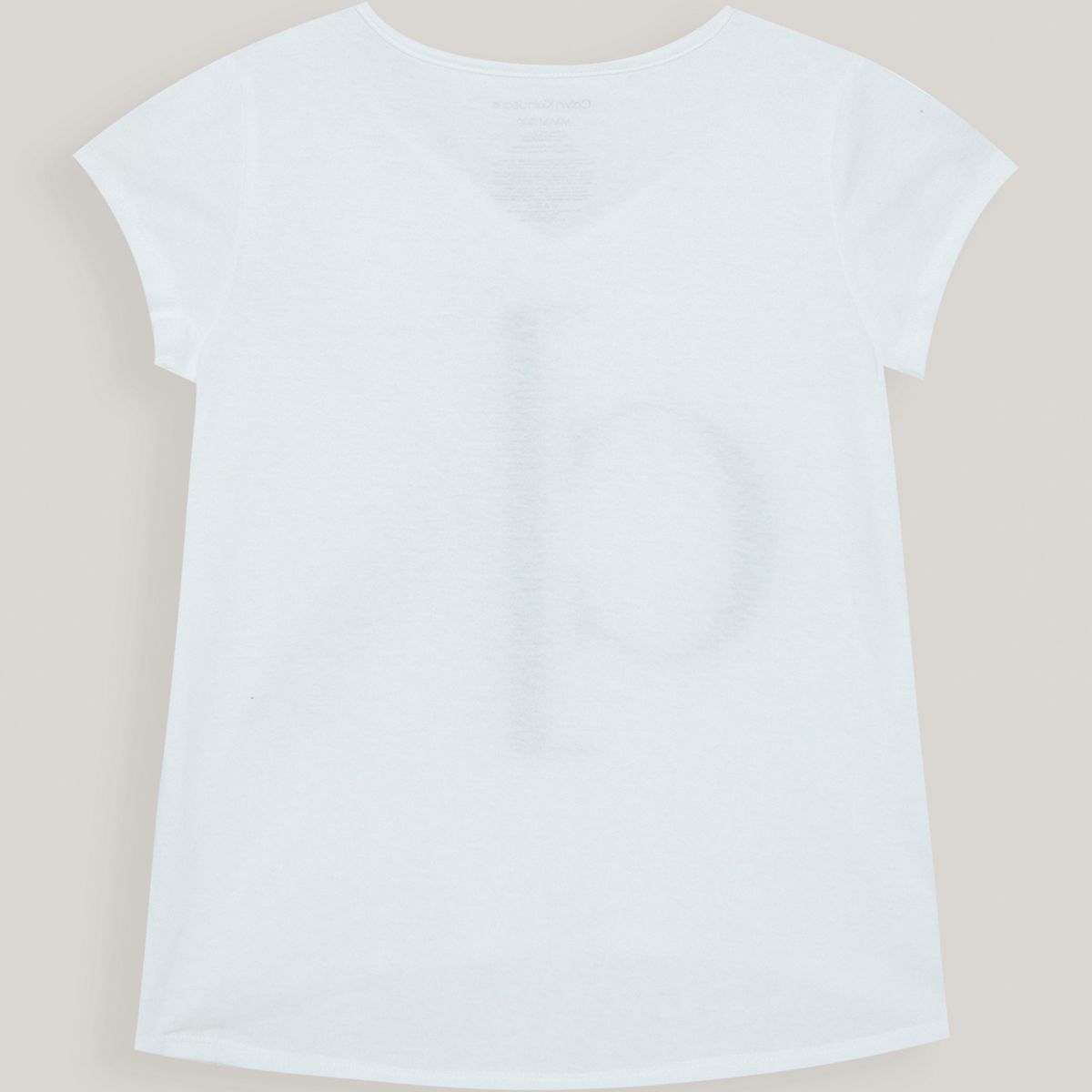 CALVIN KLEIN - Polera Niña Split Monogram Blanco Calvin Klein