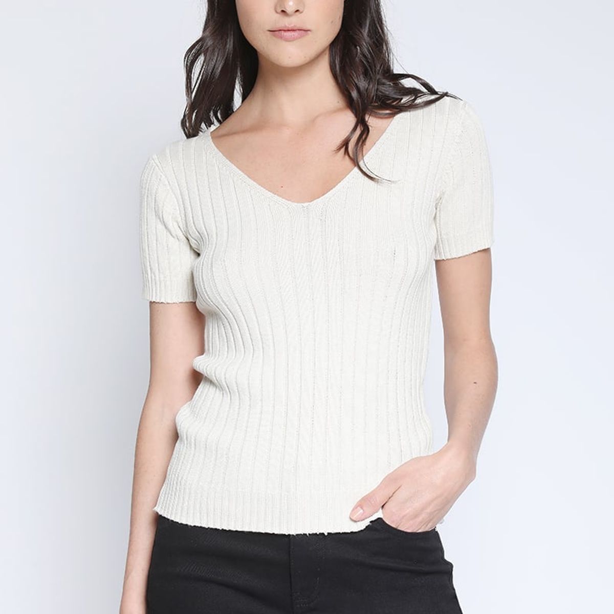 LIOLA - Polera Tejida Beige Liola