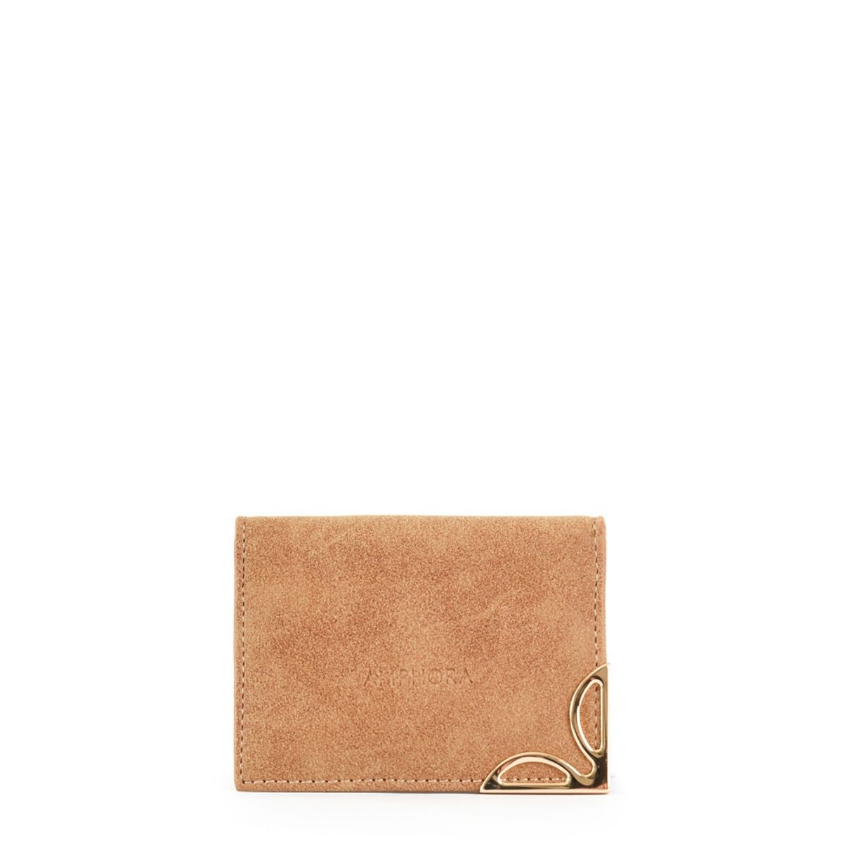 AMPHORA - Tarjetero con ventana eleonor beige oscuro